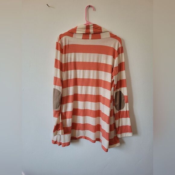 Hello Miss Orange Stripe Cardigan Preppy Twee Eclectic Boho Gypsy Hippie Large - Picture 9 of 10